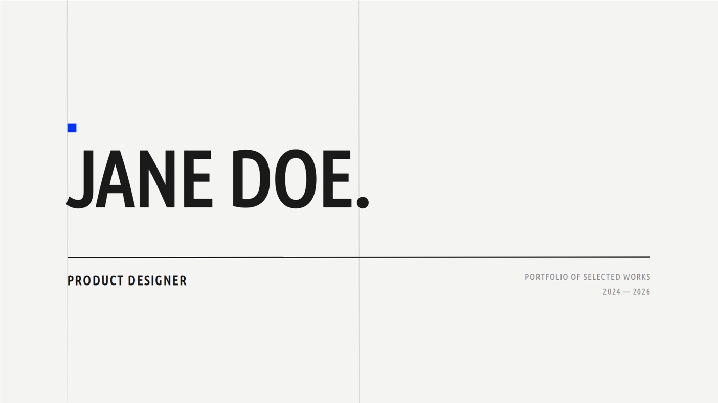 Designer portfolio template preview